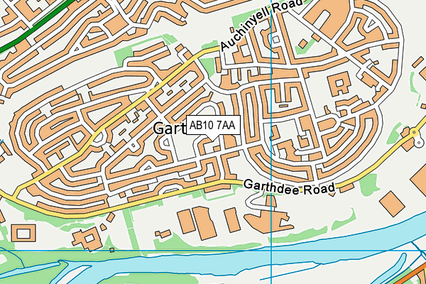 AB10 7AA map - OS VectorMap District (Ordnance Survey) AB10 7AA map - OS VectorMap District (Ordnance Survey)