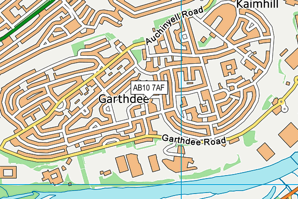 AB10 7AF map - OS VectorMap District (Ordnance Survey) AB10 7AF map - OS VectorMap District (Ordnance Survey)