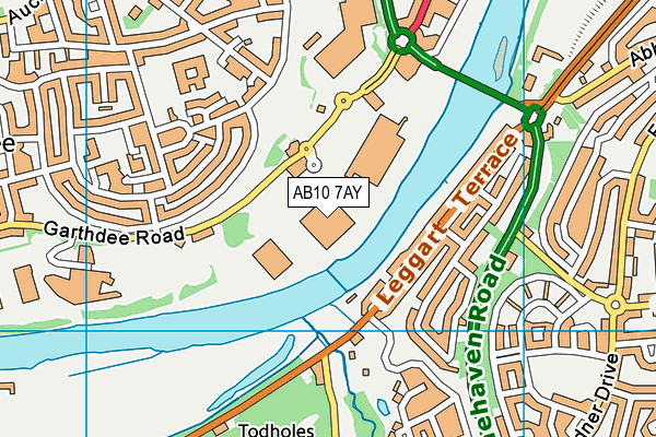 AB10 7AY map - OS VectorMap District (Ordnance Survey) AB10 7AY map - OS VectorMap District (Ordnance Survey)