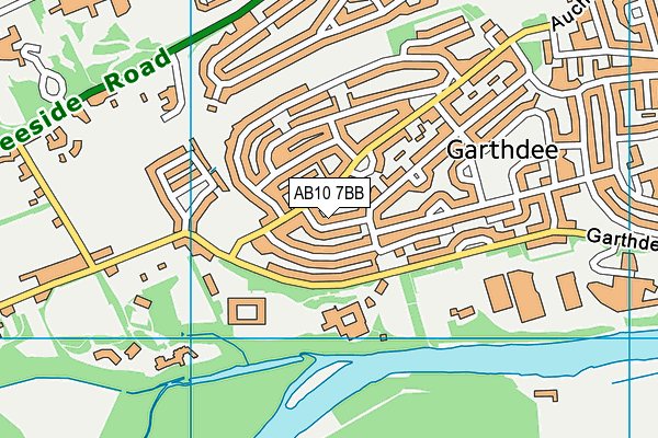 AB10 7BB map - OS VectorMap District (Ordnance Survey)