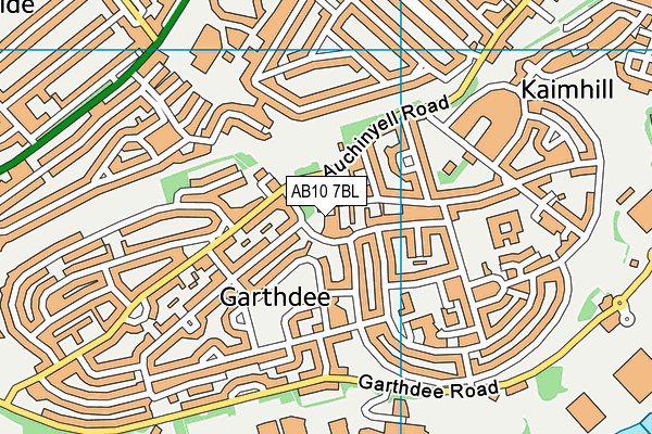 AB10 7BL map - OS VectorMap District (Ordnance Survey) AB10 7BL map - OS VectorMap District (Ordnance Survey)