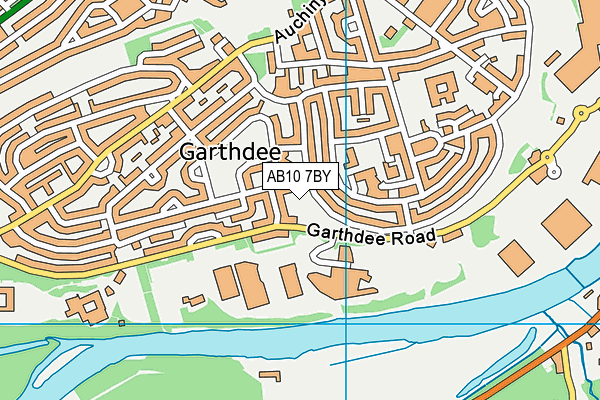 AB10 7BY map - OS VectorMap District (Ordnance Survey)