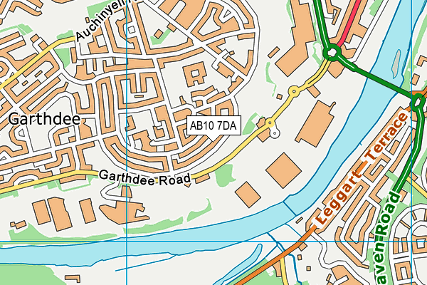 AB10 7DA map - OS VectorMap District (Ordnance Survey)