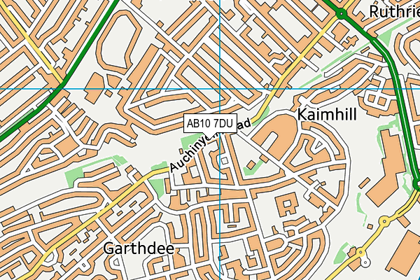 AB10 7DU map - OS VectorMap District (Ordnance Survey)