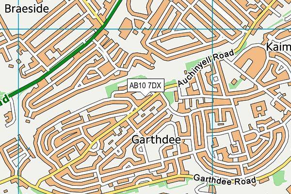 AB10 7DX map - OS VectorMap District (Ordnance Survey)
