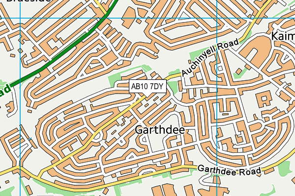 AB10 7DY map - OS VectorMap District (Ordnance Survey) AB10 7DY map - OS VectorMap District (Ordnance Survey)