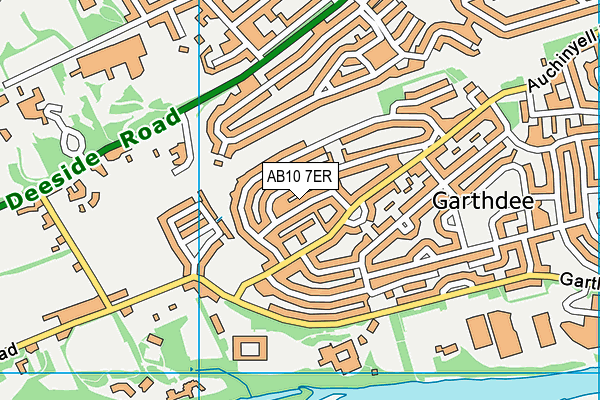 AB10 7ER map - OS VectorMap District (Ordnance Survey)