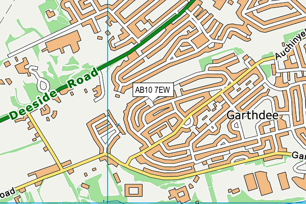 AB10 7EW map - OS VectorMap District (Ordnance Survey)
