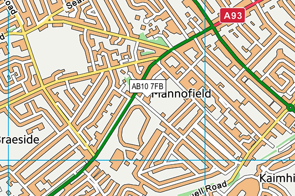 AB10 7FB map - OS VectorMap District (Ordnance Survey)