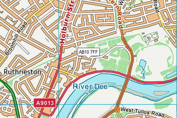 AB10 7FF map - OS VectorMap District (Ordnance Survey)