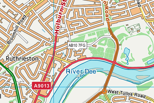 AB10 7FG map - OS VectorMap District (Ordnance Survey) AB10 7FG map - OS VectorMap District (Ordnance Survey)