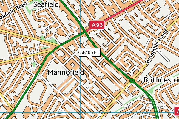 AB10 7FJ map - OS VectorMap District (Ordnance Survey)