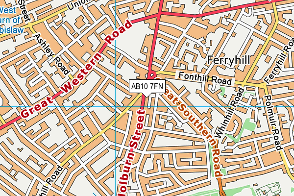 AB10 7FN map - OS VectorMap District (Ordnance Survey) AB10 7FN map - OS VectorMap District (Ordnance Survey)