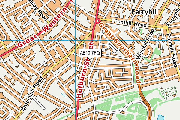 AB10 7FQ map - OS VectorMap District (Ordnance Survey) AB10 7FQ map - OS VectorMap District (Ordnance Survey)