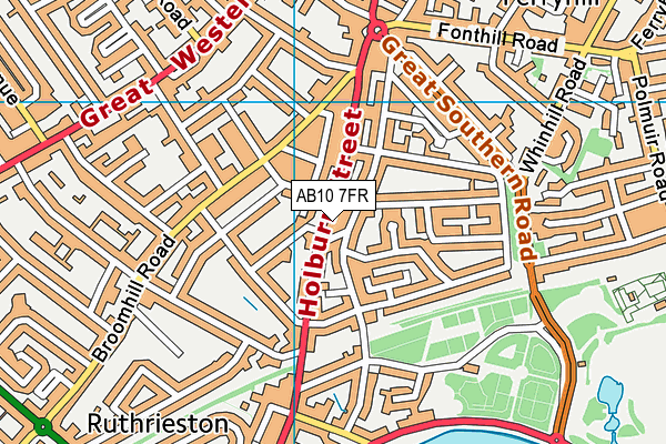 AB10 7FR map - OS VectorMap District (Ordnance Survey)