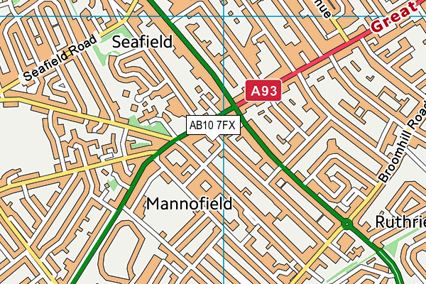 AB10 7FX map - OS VectorMap District (Ordnance Survey)