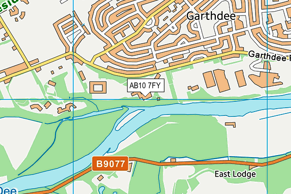 AB10 7FY map - OS VectorMap District (Ordnance Survey) AB10 7FY map - OS VectorMap District (Ordnance Survey)