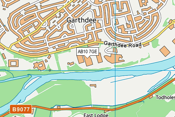 AB10 7GE map - OS VectorMap District (Ordnance Survey)