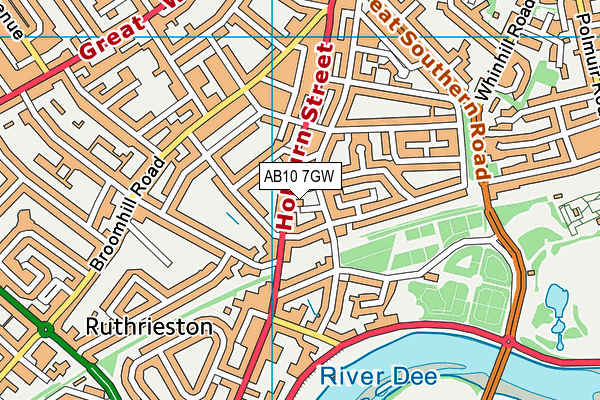 AB10 7GW map - OS VectorMap District (Ordnance Survey) AB10 7GW map - OS VectorMap District (Ordnance Survey)