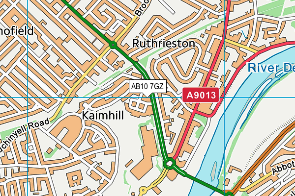 AB10 7GZ map - OS VectorMap District (Ordnance Survey) AB10 7GZ map - OS VectorMap District (Ordnance Survey)