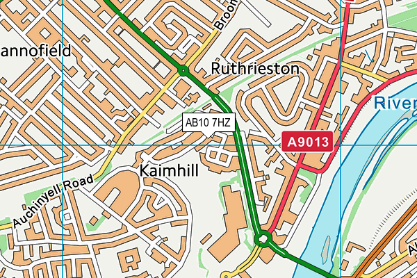 AB10 7HZ map - OS VectorMap District (Ordnance Survey) AB10 7HZ map - OS VectorMap District (Ordnance Survey)