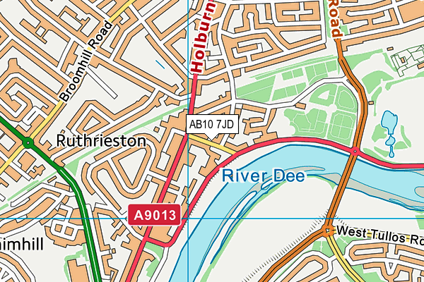 AB10 7JD map - OS VectorMap District (Ordnance Survey) AB10 7JD map - OS VectorMap District (Ordnance Survey)