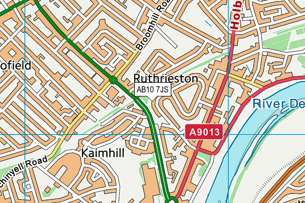 AB10 7JS map - OS VectorMap District (Ordnance Survey) AB10 7JS map - OS VectorMap District (Ordnance Survey)