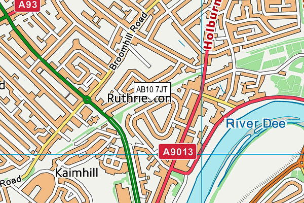 AB10 7JT map - OS VectorMap District (Ordnance Survey) AB10 7JT map - OS VectorMap District (Ordnance Survey)