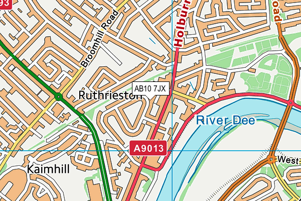 AB10 7JX map - OS VectorMap District (Ordnance Survey) AB10 7JX map - OS VectorMap District (Ordnance Survey)