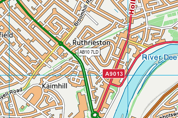 AB10 7LD map - OS VectorMap District (Ordnance Survey)