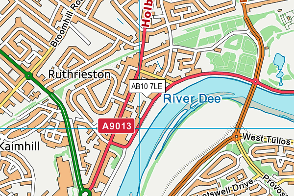 AB10 7LE map - OS VectorMap District (Ordnance Survey)