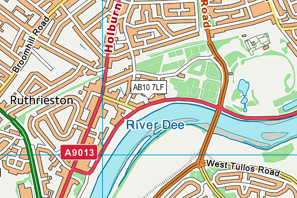 AB10 7LF map - OS VectorMap District (Ordnance Survey)