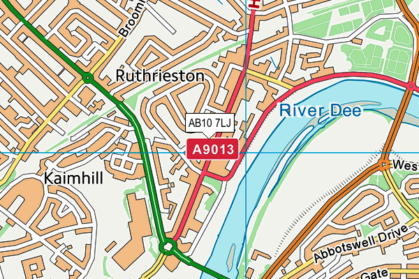 AB10 7LJ map - OS VectorMap District (Ordnance Survey)