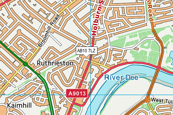 AB10 7LZ map - OS VectorMap District (Ordnance Survey) AB10 7LZ map - OS VectorMap District (Ordnance Survey)