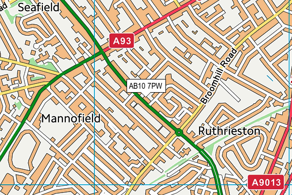 AB10 7PW map - OS VectorMap District (Ordnance Survey) AB10 7PW map - OS VectorMap District (Ordnance Survey)