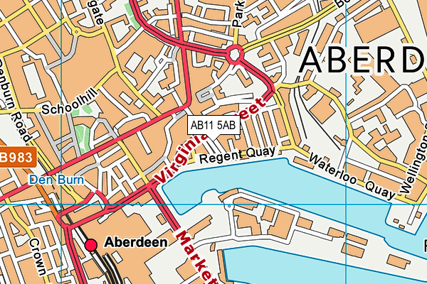 AB11 5AB map - OS VectorMap District (Ordnance Survey) AB11 5AB map - OS VectorMap District (Ordnance Survey)