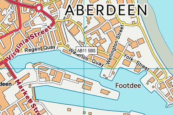 AB11 5BS map - OS VectorMap District (Ordnance Survey) AB11 5BS map - OS VectorMap District (Ordnance Survey)