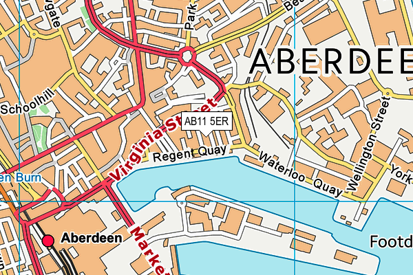 AB11 5ER map - OS VectorMap District (Ordnance Survey) AB11 5ER map - OS VectorMap District (Ordnance Survey)