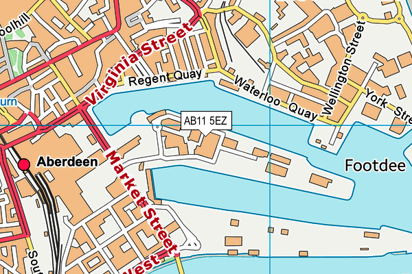 AB11 5EZ map - OS VectorMap District (Ordnance Survey) AB11 5EZ map - OS VectorMap District (Ordnance Survey)