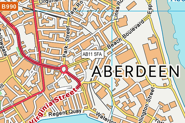 AB11 5FA map - OS VectorMap District (Ordnance Survey) AB11 5FA map - OS VectorMap District (Ordnance Survey)