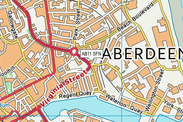 AB11 5FN map - OS VectorMap District (Ordnance Survey) AB11 5FN map - OS VectorMap District (Ordnance Survey)