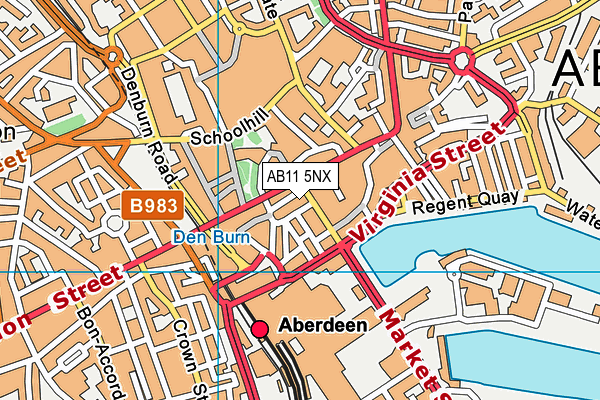 AB11 5NX map - OS VectorMap District (Ordnance Survey) AB11 5NX map - OS VectorMap District (Ordnance Survey)