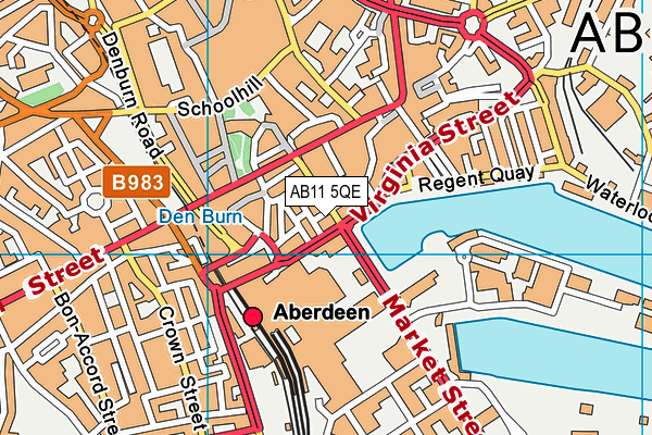 AB11 5QE map - OS VectorMap District (Ordnance Survey) AB11 5QE map - OS VectorMap District (Ordnance Survey)