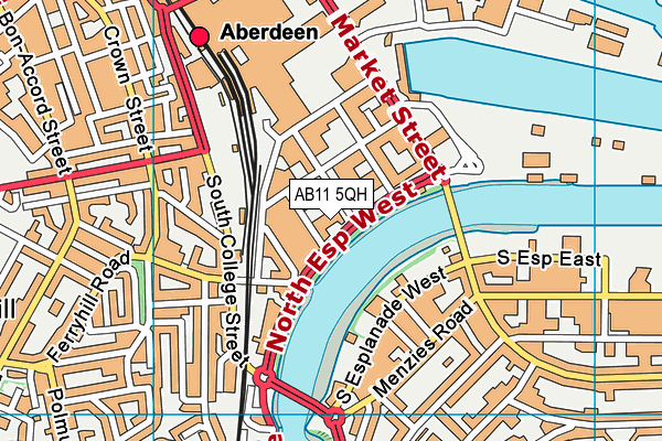 AB11 5QH map - OS VectorMap District (Ordnance Survey) AB11 5QH map - OS VectorMap District (Ordnance Survey)
