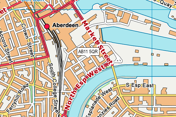 AB11 5QR map - OS VectorMap District (Ordnance Survey) AB11 5QR map - OS VectorMap District (Ordnance Survey)