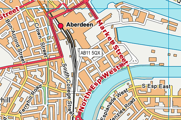 AB11 5QX map - OS VectorMap District (Ordnance Survey) AB11 5QX map - OS VectorMap District (Ordnance Survey)