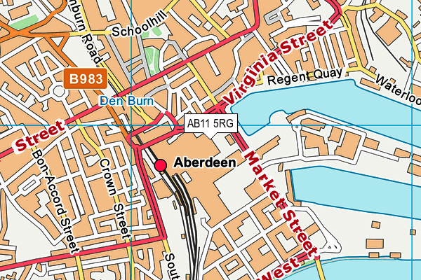 AB11 5RG map - OS VectorMap District (Ordnance Survey) AB11 5RG map - OS VectorMap District (Ordnance Survey)