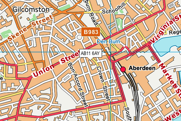 AB11 6AY map - OS VectorMap District (Ordnance Survey) AB11 6AY map - OS VectorMap District (Ordnance Survey)