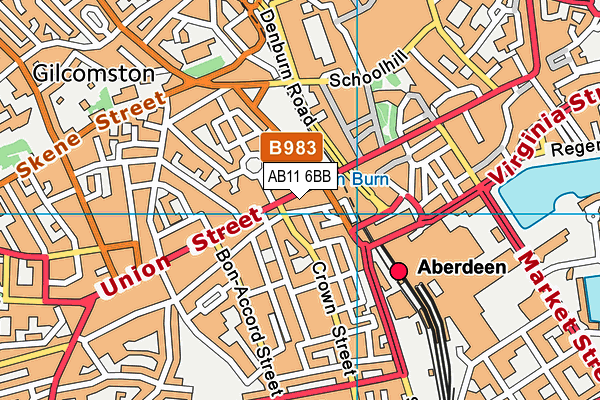 AB11 6BB map - OS VectorMap District (Ordnance Survey) AB11 6BB map - OS VectorMap District (Ordnance Survey)