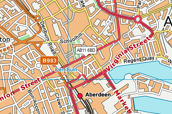 AB11 6BD map - OS VectorMap District (Ordnance Survey) AB11 6BD map - OS VectorMap District (Ordnance Survey)